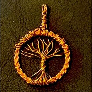 Tree of life pendant-copper color wire, hand wrapped